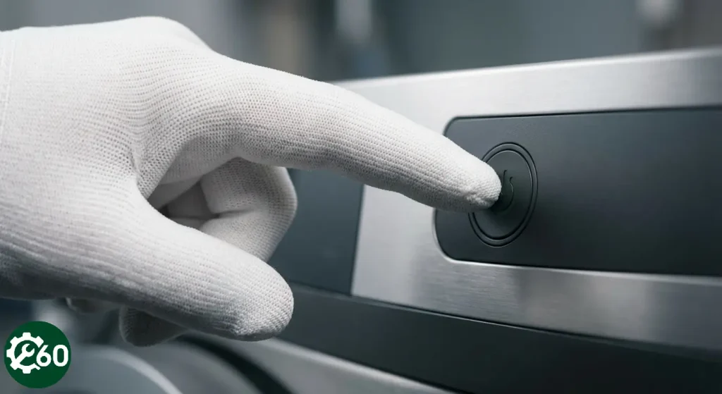 دکمه روشن شدن لباسشویی