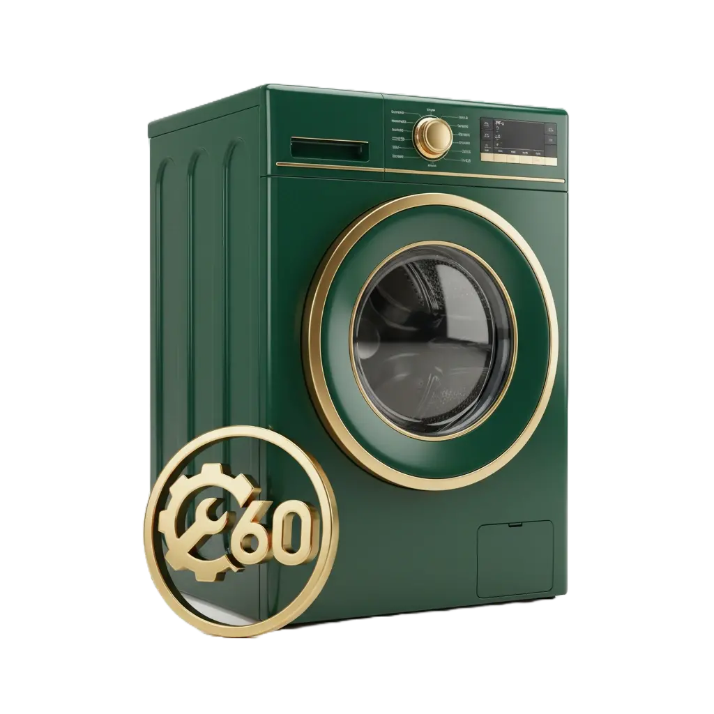 تکنسین متخصص در حال تعمیر ماشین لباسشویی در تهران